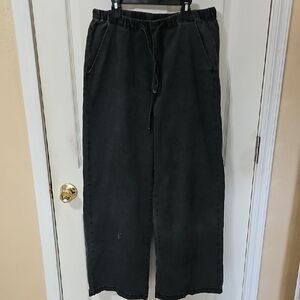 Vigoss Women's Wide Leg Denim Drawstring Pants